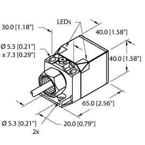 TURCK BI15-CK40-AZ3X2/S531 W/BS 2.1 Inductive Sensors