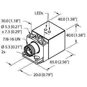 TURCK BI20U-CA40-AP6X2-B1141 W/BS2.1 Inductive Sensors