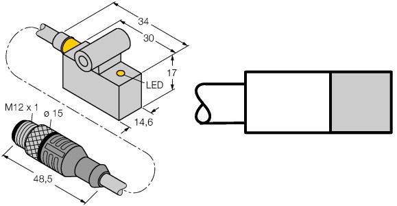 TURCK BIM-IKE-AN6X-2-RS4T W/KLI3 Magnetic Sensors