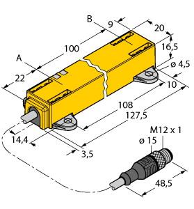TURCK 1590742 / LI100P1-Q17LM1-LU4X2-0.3-RS5/S97 Linear Position Sensors