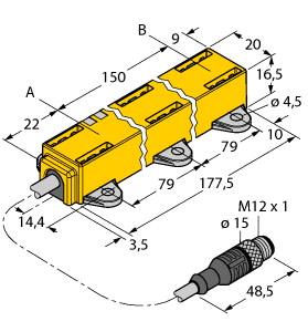 TURCK 1590743 / LI150P1-Q17LM1-LU4X2-0.3-RS5/S97 Linear Position Sensors
