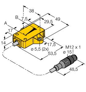 TURCK 1590754 / LI25P1-QR14-LU4X2-0,3-RS4/S97 Linear Position Sensors