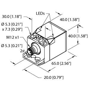 TURCK NI20-CK40-AN6X2-H1141 W/BS2.1 Inductive Sensors