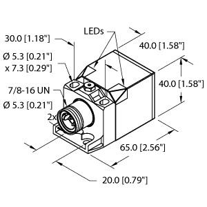 TURCK NI25U-CK40-AP6X2-B1141 W/BS2.1 Inductive Sensors