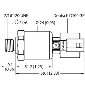 TURCK PT1VR-1105-U6-DT043P Pressure Sensors