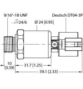 TURCK PT1VR-1121-U6-DT043P Pressure Sensors