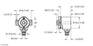TURCK 200003584 / RI-05I6E-2I2500-H1181 Rotary Position Sensors
