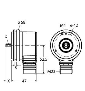 TURCK 1544841 / RI-10S6S-2B1024-12M23 Encoder Sensors