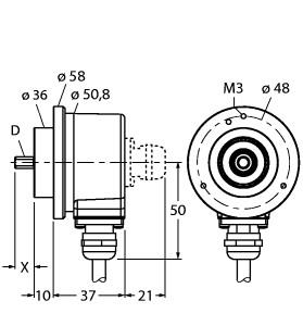 TURCK 200005575 / RI-10S6S9-2K1024-CA1M Rotary Position Sensors