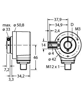 TURCK 1545986 / RI-12HA1T-2K2000-H1181 Encoder Sensors