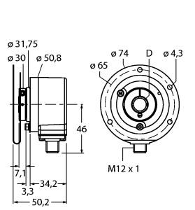 TURCK 1545627 / RI-12HA4E1-2B100-H1181 Encoder Sensors