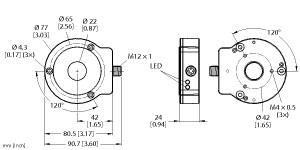 TURCK 100003122 / RI360P0-QR24M0-IOLX2-H1141/3GD Encoder Sensors