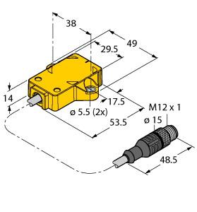 TURCK 1590854 / RI360P1-QR14-ELIU5X2-0.3-RS5 Encoder Sensors
