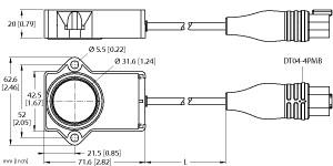 TURCK 100027368 / RI360P1-QR20-9F16B-0.3-DT04-4PMB Encoder Sensors