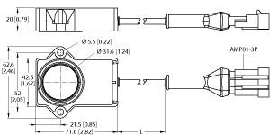 TURCK 100000196 / RI40P1-QR20-LU4X2-0.24-AMP01-3P Encoder Sensors