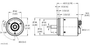 TURCK 200010775 / RM-105T6S-9N43B-B3M12 Rotary Position Sensors