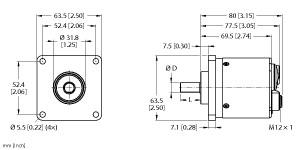TURCK 200010776 / RM-105TA1R-9N43B-B3M12 Rotary Position Sensors