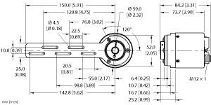 TURCK 200010801 / RM-106B15SF-9N43B-B3M12 Rotary Position Sensors