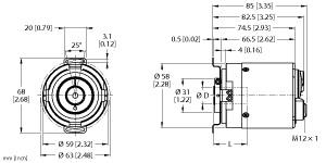 TURCK 200010803 / RM-106C14E-9N43B-B3M12 Rotary Position Sensors