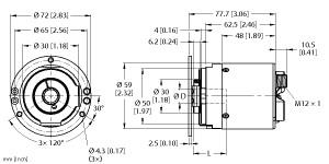 TURCK 200010785 / RM-106CA3E1-9N43B-B3M12 Rotary Position Sensors