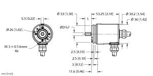 TURCK 200004011 / RM-99SA0C-5C12S12M-CA1M Rotary Position Sensors