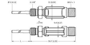 TURCK 9910549 / TTM100C-103A-G1/8-LI6-H1140-L013 Temperature Sensors